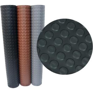 3mm Horse Stall Mattress Floor Rubber Mat 16.4 X 3.3 Fts Heavy Duty Coin Grip Garage Flooring Roll Non Slip