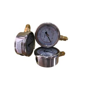 100kpa 63mm Oil Compund Gauge 1/4" BSPT Compound Gauge Pressure Measurement