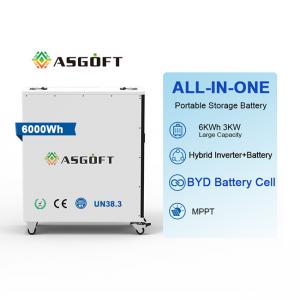 China Smart Charging 6Kwh lifepo4 Battery with 3000W Inverter Portable Mobile Power supplier