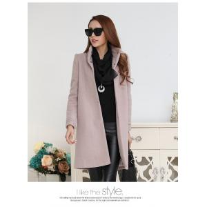 China fashion high collar ladies elegant pure cashmere coat supplier