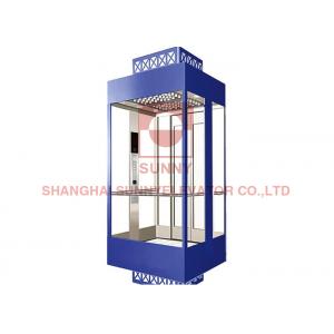 Sightseeing VVVF 2 Person Stainless Steel Elements Lift Elevator For Home Use