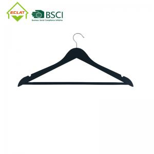 17.4" Wood Look Heavy Duty Plastic Hangers Splinter Free