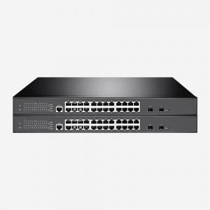 24GE PoE Layer 2+ Managed PoE Switch With 2G SFP Slots 802.1Q VLAN QOS