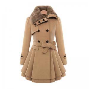                  Plus Size Women&prime;s Coats, Autumn Winter Ladies Trench Long Fur Puffer Girls Coat Jacket for Women             