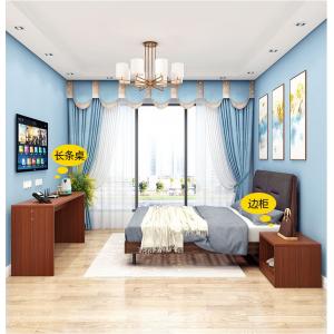 Contemporary Hotel Bedroom Furniture Sets With Bedside And TV Cabinet