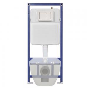 White/Grey Concealed in Wall Toilet Tank - 2.5kg Streamlined Aesthetics