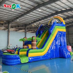 Outdoor Inflatable Slide Giant Commercial Adult Blow Up Water Slide Jumpers Bounce Logo Printing