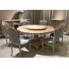 Luxury Shell Decoration Round Shaped Ash Wooden Dining Table