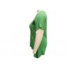 China Ladies Short Sleeve T Shirts , Womens Green Shirt Blouse Hollow Embroidery Lace Inside wholesale