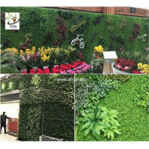 UVG artificial green living wall with plastic grass for vertical garden decoration GRS09