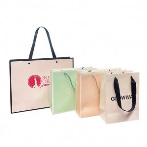 China Washable Paper Tote Bag Making Design Customized Logo Printed Brown Handle supplier