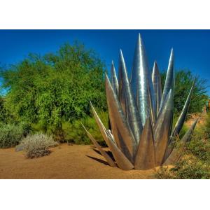 OEM ODM Aloe Vera Polished Stainless Steel Sculpture For Park Decoration