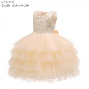 Orange Girls Princess Dress Custom Spring Summer Daily Party Wear