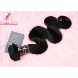 China Virgin Hair Unprocessed Virgin Indian Hair Bundles , 9A Grade Body Wave Human Hair supplier