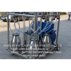 China Electric Mobile Milking Unit Double Bucket Milking Machine With 2.2 Kw Motor supplier