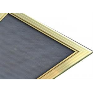 Gold Frame Mosquito Proof Window 14mesh Steel Mesh Security Screen