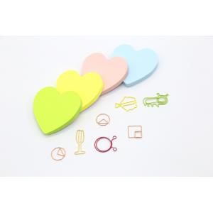 Heart Shape Sticky Note Memo Pad , Personalized Sticky Notes For Students / Office
