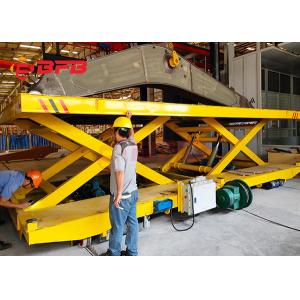 China Crane Work Hydraulic Lifting Transfer Cart With Large Table Electric Power supplier