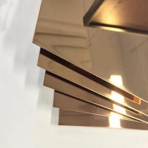 China Cold Rolled 316 1mm Stainless Steel Sheets 6k Gold Mirror Sheet With Film supplier