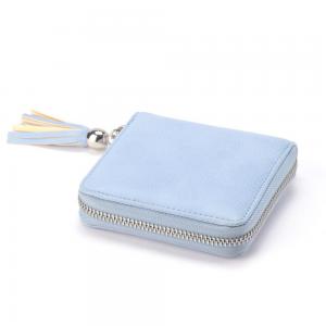 ROHS EN71 Womens Credit Card Holder Wallet , 11x10x2.5cm Zipper Wallet Bag