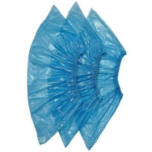 Blue Biodegradable Disposable Shoe Covers / PE CPE Safety Footwear Covers