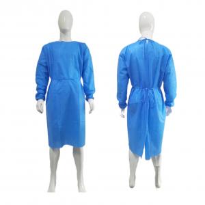 Shelf Life 3 Years Tie Attachment At Back Isolation Gown Level 2 SMS Fabric Waterproof
