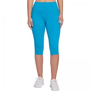 High Waist Blue Short Tight Leggings Sports Pants Fitness Yoga Women Shorts with pocket