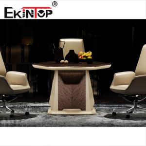 China Panel Wood Office Meeting Table Adjustable Round Meeting Desk Multifunction supplier