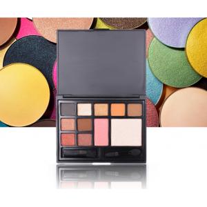 China Waterproof All In One Eyeshadow Palette , Orange Toned Makeup Blush Palette wholesale