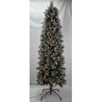 China 7FT Christmas Tree Pine Slim with Silver Frosted Christmas Theme for sale