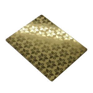 China 201 PVD Color Coating Stainless Steel Metal Cutting Sheet Etching Pattern 4x8 For Wall Panel Decor supplier
