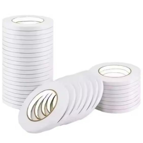 Water-based Acrylic Adhesive Tape Double Sided Tissue Tape With PE-Coated White Paper Release Liner