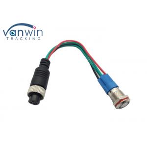 China 12MM 4 Pin Aviation audio control push / switch Button I/O inputs for MDVR system supplier