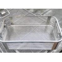 China Stainless Steel Surgical 316L Instrument Sterilization Baskets Cleaning Tray on sale