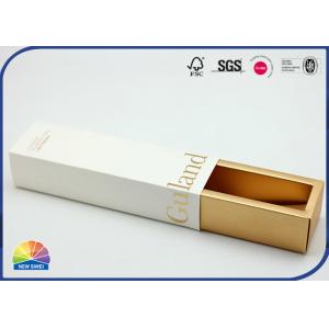 C1S Paper Drawer Folding Carton Box Customized Gold Stamping Logo Sleeve