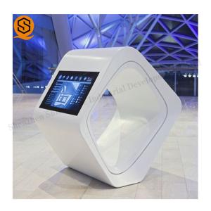 China Tabela de superfície contínua acrílica da recepção do salão de beleza do monitor com junção sem emenda supplier