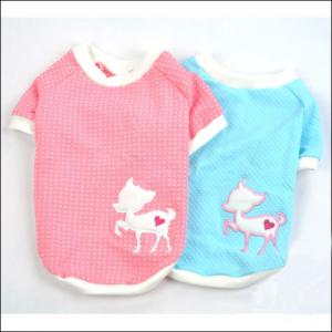 China Pink / Blue Cute Personalized Dog Tee Shirt with S, M, L, XL supplier