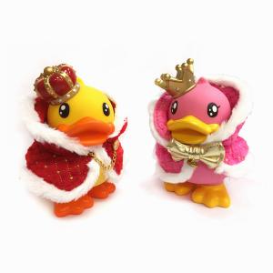 China B.duck PVC Piggy Bank With Costume Special King And Queen Duck Coin Bank supplier