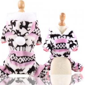 China Coral Velvet Fleece Pets Wearing Clothes Puppy Hoodie 30cm Winter Dog Clothes supplier