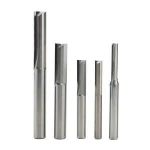 China Dos flautas de ranura recta de fresado cortador máquina de tallado Cnc Router Bit para la madera Cnc recto grabado extremo molino wholesale