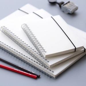 China OEM Recycled Paper Spiral Bound Book Printing Removable White PP Spiral Notebook supplier