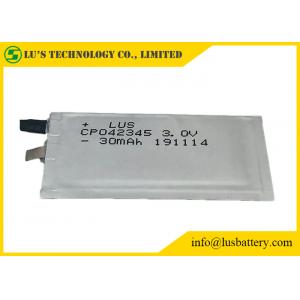 China 3V 30mAh Primary Li Battery RFID Ultra Thin CP042345 UL1642 For Credit Card supplier
