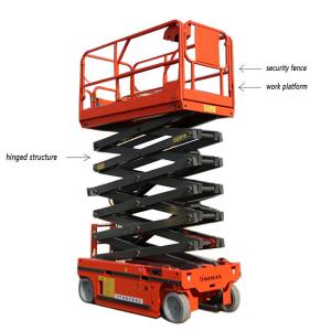 China 6m 8m 10m 12m 14m Aerial Small Work Platform Hydraulic Self Driving Electric Scissor Lifts supplier