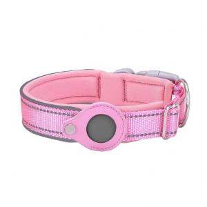 Hot Sale Airtag colorful Reflective Dog Pet Nylon Necklace Light Training Collar For Pet Dog