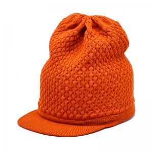 Wool Merino Winter Beanie Hats With Visor Custom