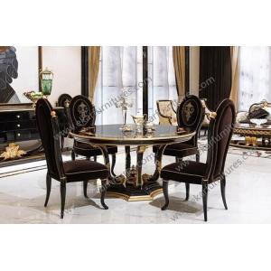 Classic Style Dining Room Table Round Pedestal Dining Table Marble wood TN-005