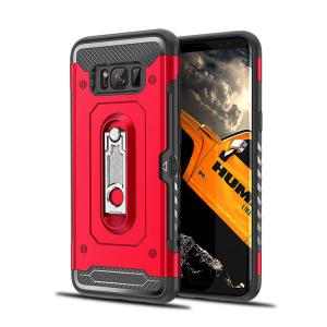 Fashion PC + TPU Rubber Mobile Case With Metal Kickstand Mobile House For Samsung S8P