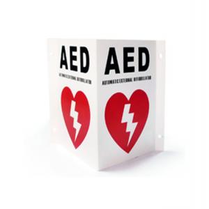 AED Wall Sign First Aid Wall Cabinet 160*220*1mm For The Mark Of AED Defibrillator