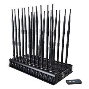 China Multifunctional 22 Antennas Full-Band Wireless Signal Jammer With Remote Control. Blocks 5.2G, 5.8G, Wi-Fi 6E, Lora, etc. Signals, and Has a 70m Jamming Radius wholesale