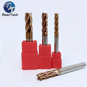 4 Flutes HRC 55 Metric GP Square End Carbide Endmills CNC Bits Gold Coated